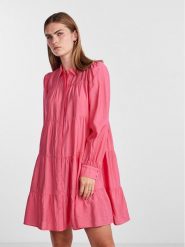 YAS Sukienka koszulowa Pala 26030720 Różowy Loose Fit. Czerwone sukienki YAS, l, bez wzorów, z wiskozy, bez kołnierzyka, bez ramiączek, koszulowe. Za 399.99 zł.