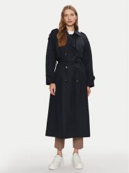 Tommy Hilfiger Trencz WW0WW45918 Granatowy Oversize. Niebieskie płaszcze Tommy Hilfiger, l, bez wzorów, z bawełny, bez kaptura. Za 969.99 zł.