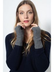 Perfect Cashmere Kaszmirowe mitenki "Jelo" w kolorze szarym rozmiar: onesize. Szare rękawiczki Perfect Cashmere, bez wzorów, z kaszmiru. Za 143.99 zł.