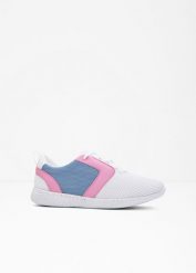Sneakersy. Białe buty sportowe lifestyle bonprix, bez wzorów, sportowe, bez zapięcia. Za 122.99 zł.
