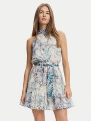 Guess Sukienka letnia W5GK15 W0WA2 Niebieski Regular Fit. Niebieskie sukienki Guess, l, z aplikacjami, z syntetyku, bez kołnierzyka, bez ramiączek. Za 489.99 zł.
