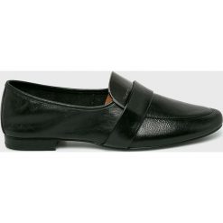 Calvin Klein - Mokasyny. Czarne mokasyny Calvin Klein, bez wzorów, z materiału. W wyprzedaży za 449.90 zł.