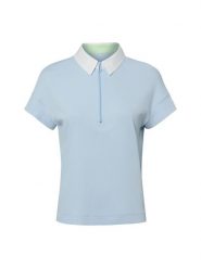 Marc Cain koszulka polo Kobiety Bawełna niebieski, 36. Niebieskie t-shirty sportowe Marc Cain, bez wzorów, z bawełny, bez ramiączek. Za 899.95 zł.