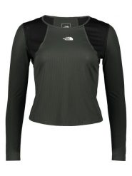 The North Face Koszulka funkcyjna w kolorze oliwkowo-czarnym rozmiar: XS. Brązowe t-shirty sportowe The North Face, xs, bez wzorów, z materiału, bez ramiączek, outdoorowe. Za 87.40 zł.