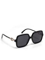 Nine West Okulary przeciwsłoneczne NW 6658S Czarny. Czarne okulary przeciwsłoneczne Nine West, bez wzorów, z tworzywa sztucznego. Za 149.99 zł.