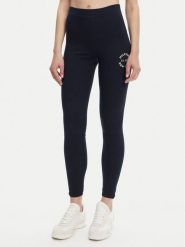 Tommy Hilfiger Legginsy UW0UW05893 Granatowy Slim Fit. Niebieskie legginsy Tommy Hilfiger, bez wzorów, z bawełny. Za 219.99 zł.