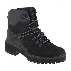 Buty Timberland Carnaby Cool Hiker W 0A5VW8 czarne. Czarne botki bez wzorów, z materiału, za kostkę, bez obcasa, bez zapięcia. Za 890.23 zł.