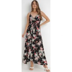 Czarna Sukienka z Wiskozy Tanna. Czarne sukienki Born2be, l, bez wzorów, z wiskozy, bez kołnierzyka, bez ramiączek, maxi, kopertowe. W wyprzedaży za 43.99 zł.