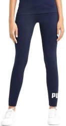 Legginsy treningowe damskie PUMA Ess Logo. Fioletowe legginsy Puma, bez wzorów, z dzianiny, eleganckie. Za 123.11 zł.