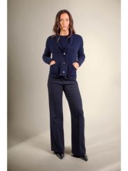 Perfect Cashmere Kaszmirowy kardigan "Mila" w kolorze granatowym rozmiar: M. Niebieskie swetry Perfect Cashmere, m, bez wzorów, z kaszmiru, bez ramiączek. Za 630.99 zł.