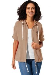 WITT WEIDEN Kardigan w kolorze jasnobrązowym rozmiar: 36. Brązowe swetry WITT WEIDEN, z aplikacjami, z bawełny, bez ramiączek. Za 82.99 zł.