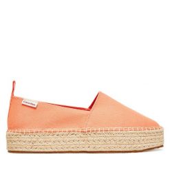 Espadryle Calvin Klein Jeans. Brązowe espadryle Calvin Klein Jeans, bez wzorów, z jeansu, bez obcasa. Za 349.99 zł.