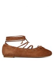 MICHAEL Michael Kors Baleriny Shae Flex 40S6SHFP1S Brązowy. Brązowe baleriny MICHAEL Michael Kors, bez wzorów, ze skóry, bez obcasa, bez zapięcia. Za 739.99 zł.