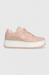Kappa buty kolor różowy. Czerwone buty sportowe lifestyle Kappa, bez wzorów, z gumy, bez zapięcia. W wyprzedaży za 119.99 zł.