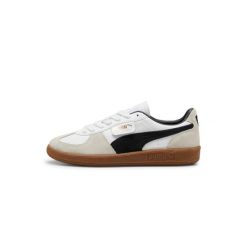 Buty do chodzenia damskie Puma Palermo Lth. Białe buty sportowe lifestyle Puma, bez wzorów, z gumy, sportowe, bez zapięcia. Za 407.25 zł.