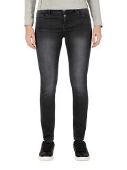 Timezone Dżinsy "Aleena" - Slim fit - w kolorze antracytowym rozmiar: W30/L28. Czarne jeansy Timezone, l, z aplikacjami, klasyczne. Za 162.87 zł.