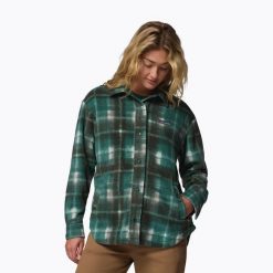 Koszula damska Columbia Benton Springs. Zielone koszule Columbia, bez wzorów, sportowe, bez kołnierzyka, bez ramiączek. Za 199.99 zł.