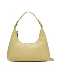 Calvin Klein Torebka Foil Logo Conv Shoulder Bag LV04F3272G Żółty. Żółte torebki klasyczne Calvin Klein, bez wzorów, ze skóry, bez dodatków. Za 489.99 zł.