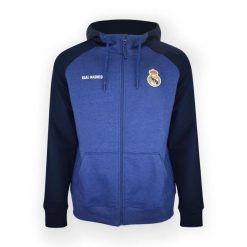 Granatowa bluza z kapturem Real Madryt. Białe bluzy z kapturem Real Madrid, bez wzorów, z kapturem, do piłki nożnej. W wyprzedaży za 253.63 zł.
