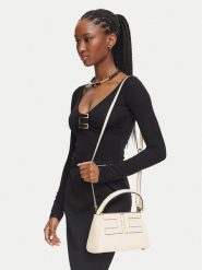 Elisabetta Franchi Torebka BS-07A-66E2-V360 Kremowy. Białe torebki klasyczne Elisabetta Franchi, bez wzorów, ze skóry, bez dodatków. Za 1,539.00 zł.
