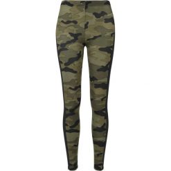 Damskie Legginsy W Prążki Camo. Brązowe legginsy Urban Classics, bez wzorów, sportowe. Za 85.99 zł.