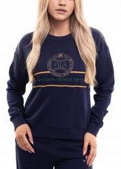 Bluza damska Fila Parella. Niebieskie bluzy Fila, m, bez wzorów, z bawełny, z kapturem, tenisowe. Za 190.99 zł.