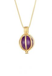 Elli PREMIUM Damski wisiorek kulkowy Trend fioletowy z ametystem z pozłacanego srebra próby 925 Sterling Silver Naszyjniki 1 ct. Fioletowe naszyjniki Elli PREMIUM, z materiału, z ametystem, pozłacane. Za 322.14 zł.