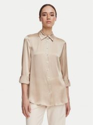 Marella Koszula Alfio 2623116045 Beżowy Regular Fit. Brązowe koszule Marella, bez wzorów, z acetatu, biznesowe, bez kołnierzyka, bez ramiączek. Za 799.99 zł.