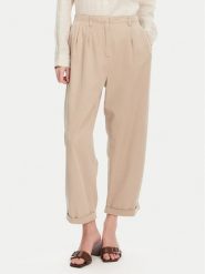 Tommy Hilfiger Spodnie materiałowe WW0WW45589 Beżowy Relaxed Fit. Brązowe spodnie materiałowe Tommy Hilfiger, bez wzorów, z bawełny. Za 399.99 zł.