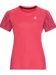 Odlo Koszulka funkcyjna "Essential Print" w kolorze różowym rozmiar: L. Różowe t-shirty sportowe ODLO, l, bez wzorów, z materiału, bez ramiączek, outdoorowe. Za 110.04 zł.