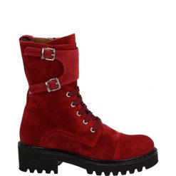 WORKERY DAMSKIE 40401 VELO BURDE. Botki Venezia, bez wzorów, ze skóry, bez obcasa, bez zapięcia. Za 349.00 zł.