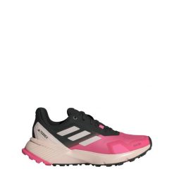 Buty Terrex Soulstride RAIN.RDY Trail Running. Czarne buty do biegania adidas, bez wzorów, z materiału, bez zapięcia, do biegania. W wyprzedaży za 370.15 zł.