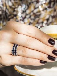 DIAMOND & CO Złoty pierścionek "Salma" z diamentami rozmiar: 62. Niebieskie pierścionki Diamond & Co, z diamentem, złote. Za 2,414.99 zł.