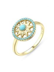 Les Favorites Pozłacany pierścionek z kamieniem ozdobnym rozmiar: 52. Żółte pierścionki Les Favorites, pozłacane. Za 86.99 zł.