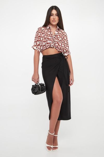 Spódnica kopertowa Afoso MAX MARA BEACHWEAR. Spódnice Max Mara Beachwear, s, bez wzorów, kopertowe. Za 949.00 zł.