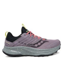 Buty do biegania Saucony. Fioletowe buty do biegania Saucony, bez wzorów, bez zapięcia, do biegania. Za 459.99 zł.
