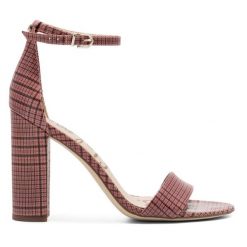 Sandały SAM EDELMAN. Fioletowe sandały Sam Edelman, bez wzorów, bez obcasa, na słupku, bez zapięcia. Za 379.99 zł.
