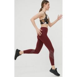 Adidas Performance legginsy do biegania Own The Run HB9238 damskie kolor bordowy z nadrukiem. Czerwone legginsy adidas Performance, bez wzorów, z dzianiny. W wyprzedaży za 239.99 zł.