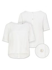 Eight2Nine Bluzka w kolorze białym rozmiar: L. Białe bluzki Eight2Nine, l, bez wzorów, bez kołnierzyka, bez ramiączek. Za 86.99 zł.