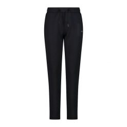 Spodnie sportowe damskie CMP 34L0736U901. Czarne spodnie dresowe CMP, bez wzorów, z dresówki. Za 395.00 zł.