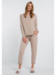 ELBSAND Spodnie dresowe "Brinja" w kolorze beżowym rozmiar: M. Brązowe spodnie sportowe ELBSAND, bez wzorów, z dresówki. Za 158.84 zł.