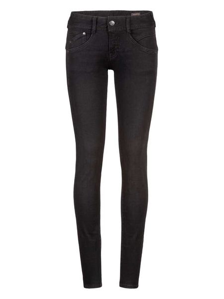 Herrlicher Dżinsy - Skinny fit - w kolorze czarnym rozmiar: W32. Czarne jeansy Herrlicher, z aplikacjami, ze skóry, klasyczne. Za 109.78 zł.