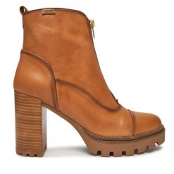 Botki Pikolinos. Brązowe botki Pikolinos, bez wzorów, bez obcasa, na słupku, bez zapięcia. Za 679.99 zł.