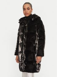 Elisabetta Franchi Kurtka puchowa PI-79Z-46E2-V650 Czarny Regular Fit. Czarne kurtki Elisabetta Franchi, bez wzorów, z puchu, bez kaptura. Za 1,829.00 zł.