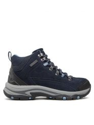 Skechers Trapery Alpine Trail 167004/NVGY Granatowy. Niebieskie traperki Skechers, bez wzorów, ze skóry, bez obcasa, bez zapięcia. Za 519.99 zł.