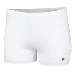 Spodnie treningowe damskie Fila FBL172003001. Białe spodnie dresowe Fila, bez wzorów, krótkie. Za 209.99 zł.