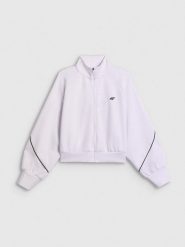 4F Bluza kibica regular bez kaptura damska - biała M. Białe bluzy bez kaptura 4f, m, bez wzorów, z dresówki, bez kaptura. Za 169.99 zł.