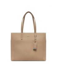 Calvin Klein Torebka Ck Must Medium Shopper W/Pocket K60K613019 Beżowy. Brązowe shopper bag Calvin Klein, bez wzorów, ze skóry, bez dodatków. Za 359.99 zł.