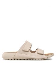 ECCO Klapki 2ND Cozmo W 20682302378 Beżowy. Brązowe klapki ECCO, bez wzorów, z nubiku, bez obcasa, bez zapięcia. Za 499.99 zł.