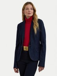 LAUREN RALPH LAUREN Marynarka 200957636001 Granatowy Straight Fit. Niebieskie marynarki i żakiety Lauren Ralph Lauren, bez wzorów, z bawełny, bez ramiączek. Za 859.99 zł.